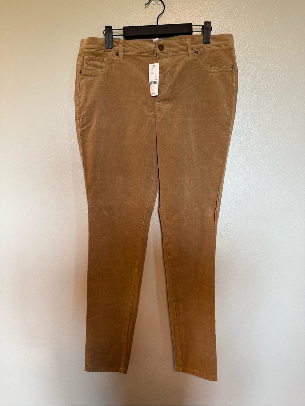 New York & Company Skinny Corduroy Jeans in Camel